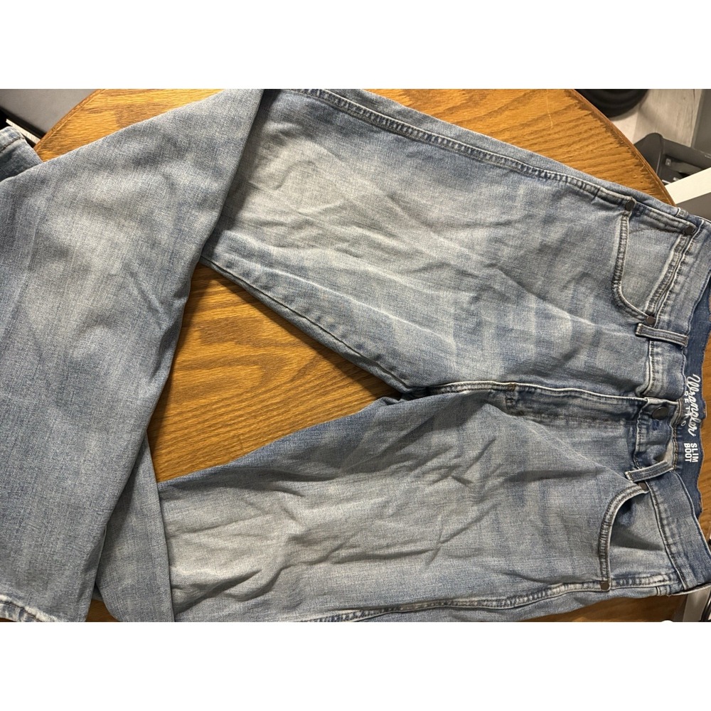 Wrangler Retro Jeans Men's 36x36 Slim Fit Bootcut Blue Denim Western Cowboy